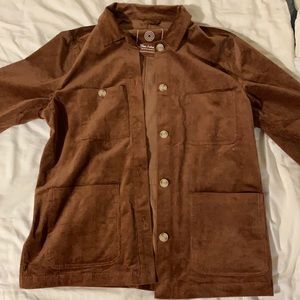 Brown corduroy flannel button up
